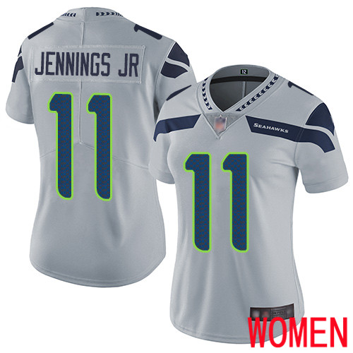 Seattle Seahawks Limited Grey Women Gary Jennings Jr. Alternate Jersey NFL Football 11 Vapor Untouchable